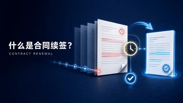 什么是合同续签？如何在到期前完成有依据的续约决策？